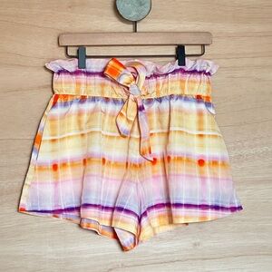 Future Collective watercolor paper bag shorts‎